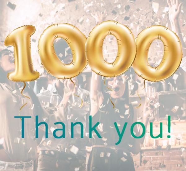 1000 thank you